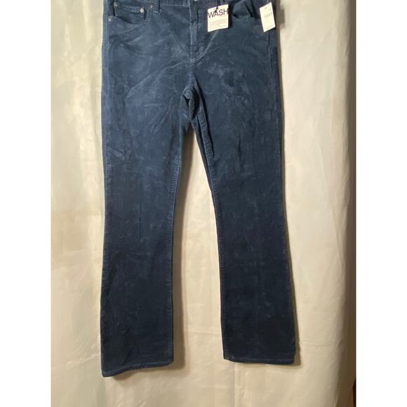 Women's GAP 1969 Perfect Boot Corduroy Pants Jeans Size 29 S Navy Blue NWT - Picture 2 of 11